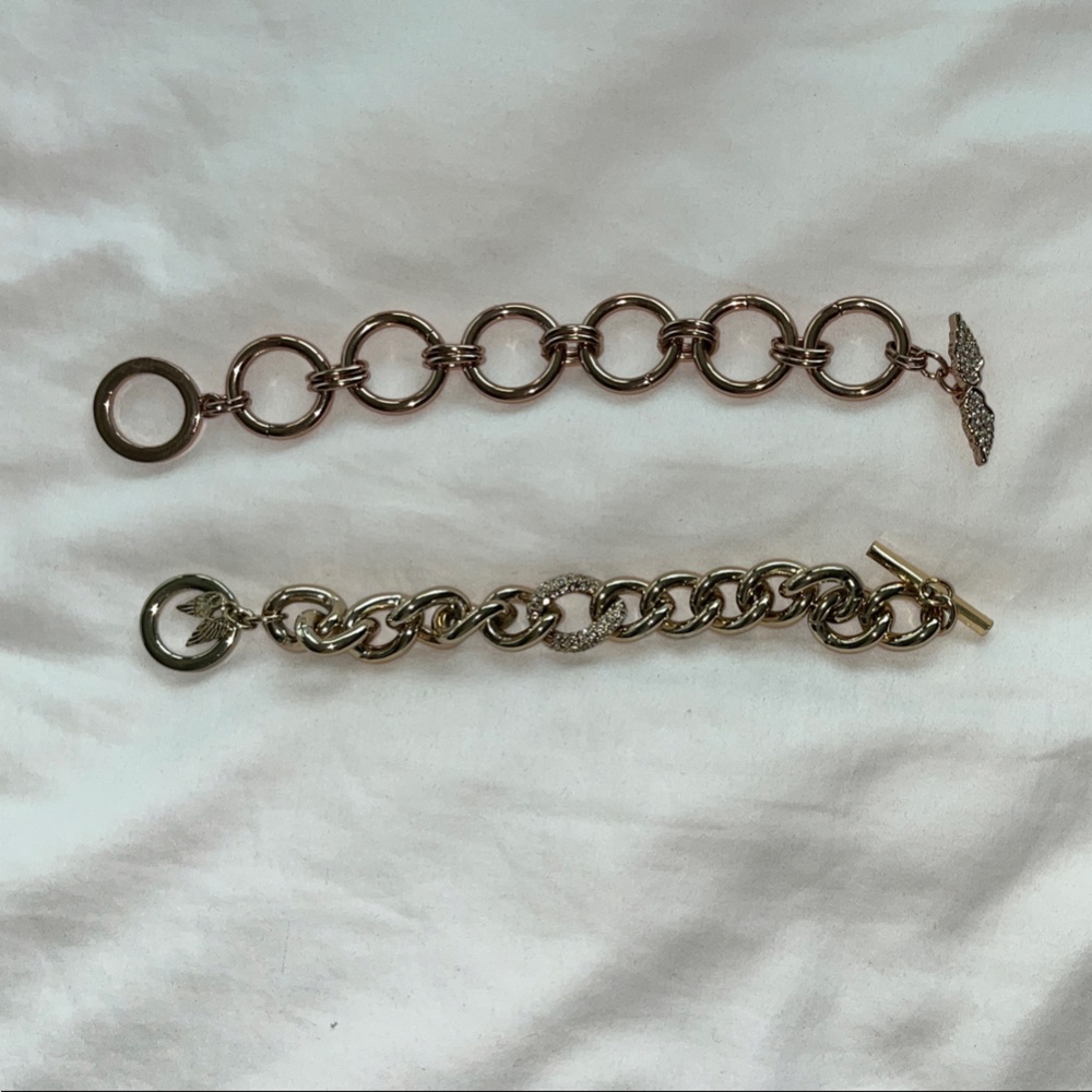 Victoria's Secret Angel Gold and Rose Gold Chain Bracelets